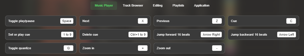 Hotkey panel