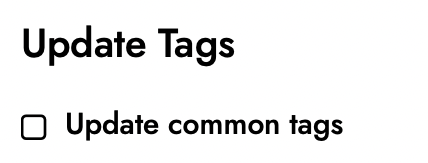 Update common tags