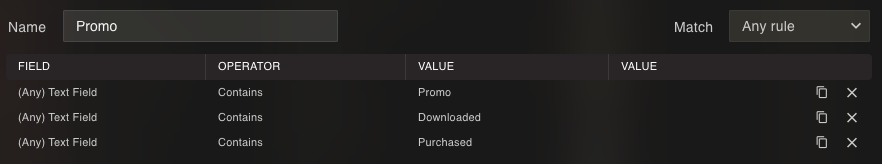 Promo rules
