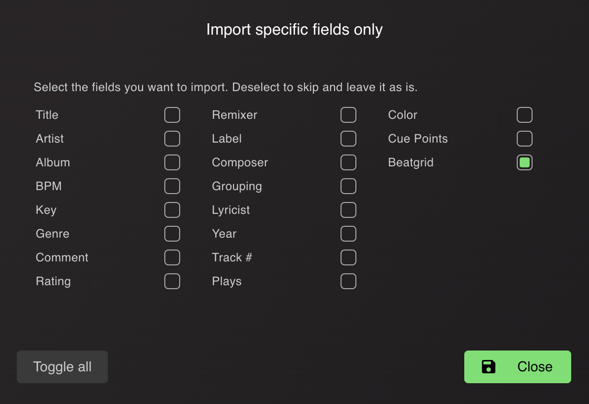 specific fields