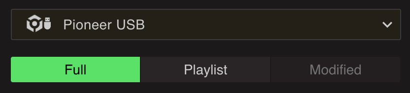 Pioneer USB sync method